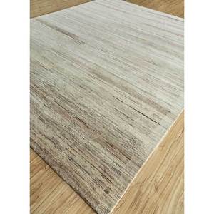 พรมขนสัตว์อัฟกันถักมือสีเบจและสีน้ำตาลลายทาง รุ่น AKWL-4016 รูปทรงสี่เหลี่ยมผืนผ้า สำหรับห้องนั่งเล่น ใช้ในบ้าน วัสดุวิสโคส - Product Image 2