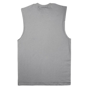 Wholesale Men's Gray Sleeveless O-Neck Tank <b>Top</b> Regular Fit Casual Solid Color Cotton Jersey Breathable Workout Shirt - Product Image 4