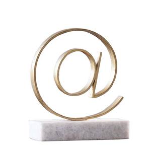 Escultura de mesa abstracta moderna, regalos decorativos de aluminio para el hogar, decoración de mesa de oficina directa, logotipo personalizado - Product Image 6