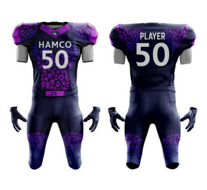 Uniforme de fútbol americano de sublimación de estilo personalizado, uniforme de secado rápido transpirable totalmente personalizado hecho en Pakistán - Product Image 2