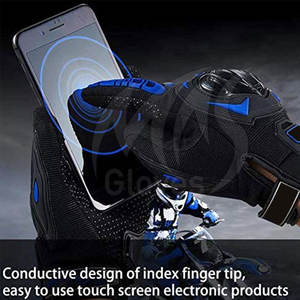 Guantes de moto antideslizantes hechos a medida con protección completa para dedos Guantes de carreras de motos de estilo clásico de cuero genuino - Product Image 5