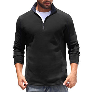 Sweat-shirt à col montant zippé pour homme en coton mélangé de haute qualité en gros, sweat-shirt personnalisé pour homme - Product Image 5