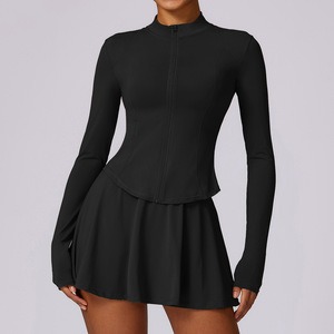 Veste de yoga pour femmes avec protection solaire, logo sur le devant, respirante, séchage rapide, légère, sans manches, pour le fitness en plein air, la course à pied, les sports - Product Image 3