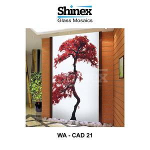 Revêtement mural en mosaïque de verre métallique écologique élégant de 10 mm pour une application classique dans les intérieurs de maisons, d'hôtels et de bureaux - Product Image 1