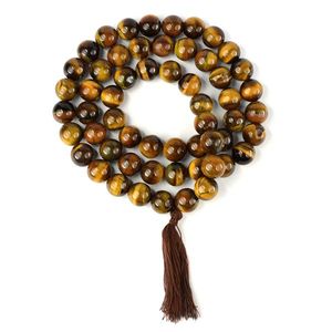Collier Mala en pierre de cristal naturelle, perles rondes de 12 mm, bijoux de méditation unisexes - Product Image 6