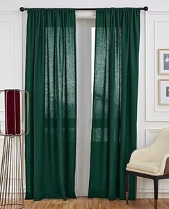 Solid Color Cotton Window <b>Curtains</b> Handmade Sheer <b>Curtains</b> <b>for</b> Home and Hotel Wholesale Lot <b>for</b> <b>Living</b> <b>Room</b> and Bedroom Use - Product Image 1