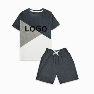 Ensemble t-shirts et shorts pour enfants Ensemble t-shirts et shorts à la mode avec ensembles de shorts de couleur assortie - Product Image 1