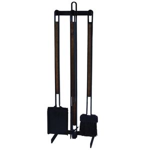 Handcrafted fireplace iron tools set with bold lines and sturdy structure designed for daily use and home <b>decor</b> - Product Image 5