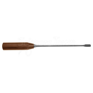 Hoja de acero inoxidable de gubia quirúrgica en ángulo con mango fenólico para uso en cirugía ósea reconstructiva - Product Image 3