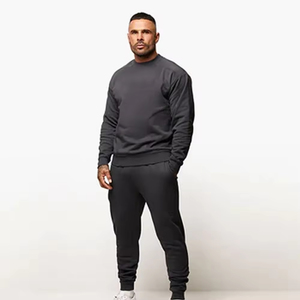 New Winter Eco-Friendly Acid Wash Printed Hooded Casual Plus Size 2-Piece Tracksuit for <b>Men</b> - Product Image 1