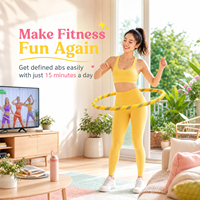 Cerceau d'exercice souple pour adultes et femmes, anneau de fitness rembourré en tissu pour l'entraînement de la taille et les séances à domicile