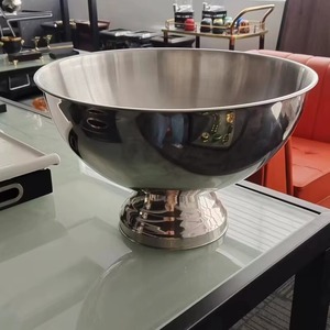 Seau à vin moderne, refroidisseur à champagne, élégant bol à glace en acier inoxydable pour boissons, accessoires de bar, essentiels pour les fêtes - Product Image 4
