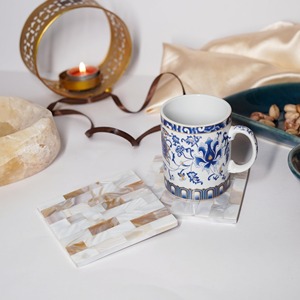Posavasos con incrustaciones de fregona, accesorios de mesa, posavasos de mosaico de nácar para bar, cafetería - Product Image 6
