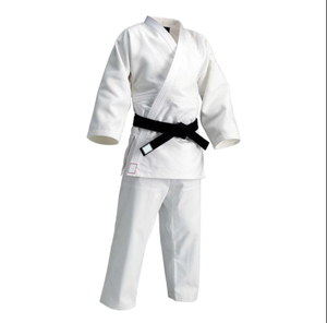 Uniforme Unisex de 100% algodón Karate Gi BJJ con cintura elástica, conjunto de ropa deportiva para adultos, servicio OEM disponible, precio al por mayor - Product Image 1
