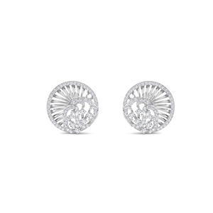 Boucles d'oreilles en or massif 14 carats avec diamant Sunburst Swirl | Diamants cultivés en laboratoire de 0.90 ct | Or rose, blanc et jaune | Déclaration de luxe audacieuse - Product Image 4