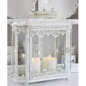 Lanternes de table à revêtement en poudre de couleur blanche Royal Design Bougeoirs de qualité supérieure du fabricant et fournisseur indien - Product Image 1