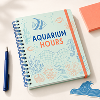 Diario de Acuario Personalizado LABON A5, Espiral, Verde Menta, Registro de Datos Acuáticos, pH, Amoníaco, Nitrato, Coral, Banda Elástica