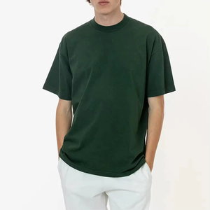 Colección de ropa de verano Camiseta de cuello redondo de la mejor calidad para hombre Camiseta de manga corta con cuello redondo de gran tamaño para hombre Camiseta Lisa para hombre - Product Image 1