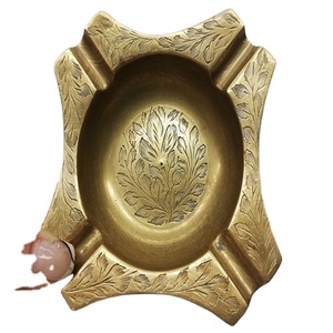 Cendrier au design moderne pour la maison, le Restaurant, le bureau, l'hôtel, le Bar, bols en métal, laiton, forme ronde, finition dorée, cendrier de voiture, cendrier de table - Product Image 1