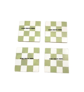 Posavasos de acrílico de pizarra de resina redonda para uso de restaurante de Hotel en casa para decoración del hogar resistente al calor posavasos de resina epoxi juegos de tapete de mesa - Product Image 1