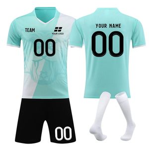 เสื้อยูนิฟอร์มฟุตบอลของผู้ชายกางเกงขาสั้นเสื้อตาข่ายใส่สบายมีสไตล์7V7ส่ง MOQ ต่ำชุดฟุตบอล - Product Image 1