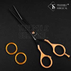 กรรไกรตัดผมสแตนเลสสีทองสีดำคุณภาพสูง - Product Image 4