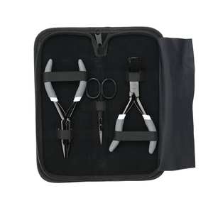 Professional Hair <b>Extension</b> Kit with Black Crimping and Removing Plier for <b>Bead</b> Tightening Micro Ring Opener and Small Scissor - Product Image 1