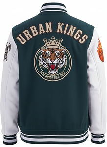 Veste universitaire anglaise ancienne pour hommes classique Letterman Bomber col montant Logo avant 100% coton Style Streetwear - Product Image 2