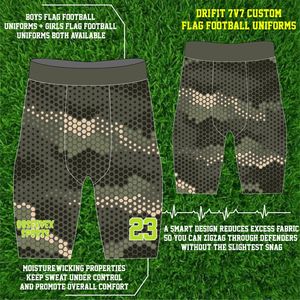 Conjunto de Compresión Ligero y Transpirable para Flag Football |   Uniforme Sublimado 7on7 con Capucha, con Características de Absorción de Humedad y Secado Rápido - Product Image 4