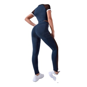 ชุดออกกำลังกายโยคะสองชิ้นสำหรับผู้หญิง สีพื้น ผ้าฝ้าย 100% สวมใส่สบาย ระบายอากาศได้ดี แห้งเร็ว ขายส่ง - Product Image 6