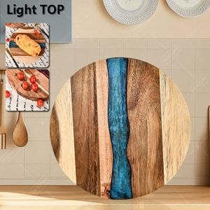 Planche à découper en bois de qualité supérieure finition tourbillon en marbre fait à la main Durable facile à nettoyer pour hacher les légumes/Fruits préparation quotidienne des repas maison - Product Image 5