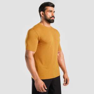 Camiseta GAI Custom Dash (Amarilla) Ligera, Transpirable, con Patrón Sólido, Tejido de Punto, Logotipo Bordado, Lavado Ácido, Tela de 240g/280g - Product Image 2