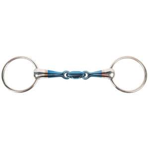 Stainless Steel Horse Riding Bits Titanium Blue Copper <b>Roller</b> and Anatomic Blue Full Cheek Bits for Racing by ARMANDIOUS - Product Image 3