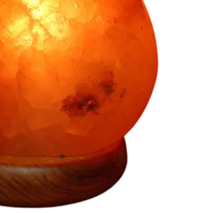 <b>USB</b> Refined Himalayan Salt <b>Lamp</b> Rock Crystal Night Light with Wooden Base Bulk Packaging for Relaxation and Air Purifying - Product Image 5