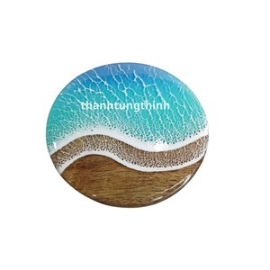 Sous-verres en résine époxy et bois les plus vendus, sous-verres faits à la main pour la vaisselle et les articles ménagers, vente en gros depuis l'usine du Vietnam - Product Image 5