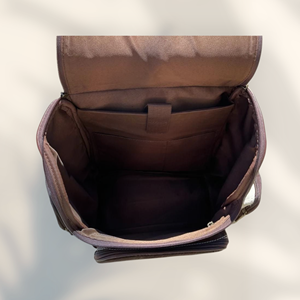 Venta caliente Unisex de cuero de lujo Laptop Mochila Lona Vintage Diseño de moda Cierre de cremallera Gran capacidad Ligero Diario - Product Image 5