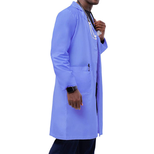 Algodón personalizar al por mayor Doctor clínica bata Unisex enfermera Doctor ropa de trabajo médico Hospital uniforme blanco laboratorio bata Ronpex - Product Image 2