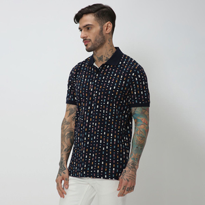 100% poliéster personalizado para hombre para Polo camiseta de secado rápido transpirable Jersey sólido estilo informal impreso sublimación diseño de talla grande - Product Image 4