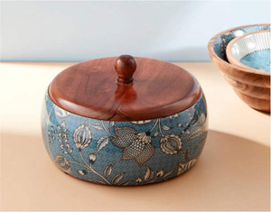 Boîte à chapati en bois poli brillant de qualité supérieure avec couvercle pour hôtels et fêtes - Product Image 3