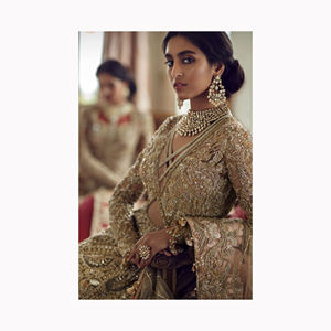 Robe de mariée en organza la plus vendue en gros robe de mariée indienne pakistanaise meilleure tenue de mariage robes de mariée pour femmes - Product Image 6