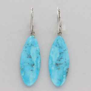 Boucles d'oreilles pendantes en argent sterling 925 avec une véritable pierre précieuse du Mexique pour un mariage. - Product Image 4