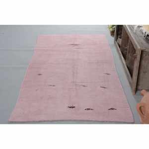 Vintage turc 4x9ft grand tapis Style minimaliste classique Rectangle Patchwork entrée laine Latex face pour couloir entrée - Product Image 2