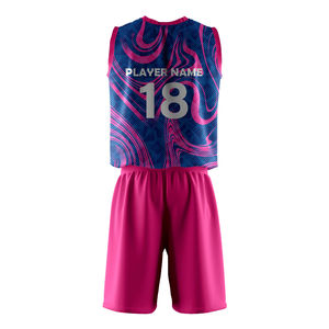 Conjunto de Camiseta y Pantalones Cortos de Voleibol sin Mangas Personalizados, Cuello Redondo, Color Sólido con Impresión por Sublimación, Uniformes Deportivos al por Mayor - Product Image 2