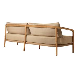 Canapé de jardin en teck de luxe moderne, mobilier d'extérieur, canapé de patio 3 places avec coussins imperméables pour hôtel et projet de villa - Product Image 3