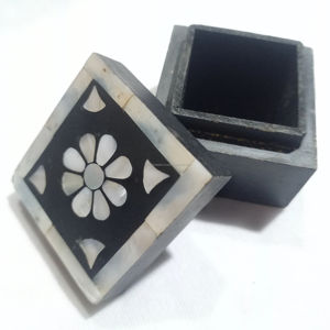 ARTWORK MAESTRO Mini Caja de Almacenamiento con Incrustaciones de Nácar Hecha a Mano en India - Diseño Multifuncional, Ligero y Personalizable para - Product Image 1