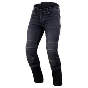Pantalones vaqueros negros para motocicleta con forro resistente al viento y a la abrasión, ropa deportiva de talla grande para montar en moto - Product Image 5