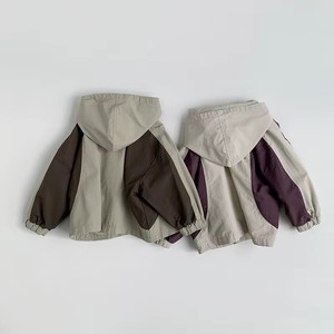Bloc de couleur enfants garçons coupe-vent à capuche vestes d'extérieur printemps automne enfants <span class=keywords><strong>Parka</strong></span> manteaux - Product Image 6