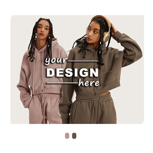 Conjunto Deportivo de Dos Piezas para Mujer, Sudadera con Capucha Extra Grande y Pantalones de Chándal, con Logotipo Personalizado - Product Image 2