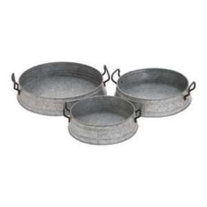 Bandeja de servicio de metal galvanizado de granja grande diseñada para uso práctico en servir comida o mejorar temas de decoración rústica para el hogar - Product Image 5