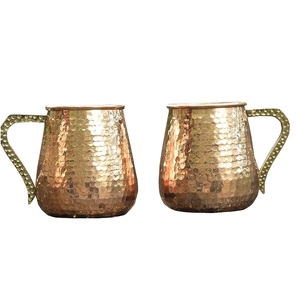 Hammered Design Hot Selling Golden Finished Copper Beer & Coffee Mug Kitchen Decorative Dishwasher <b>Microwave</b> Safe Wholesale Rate - Product Image 1